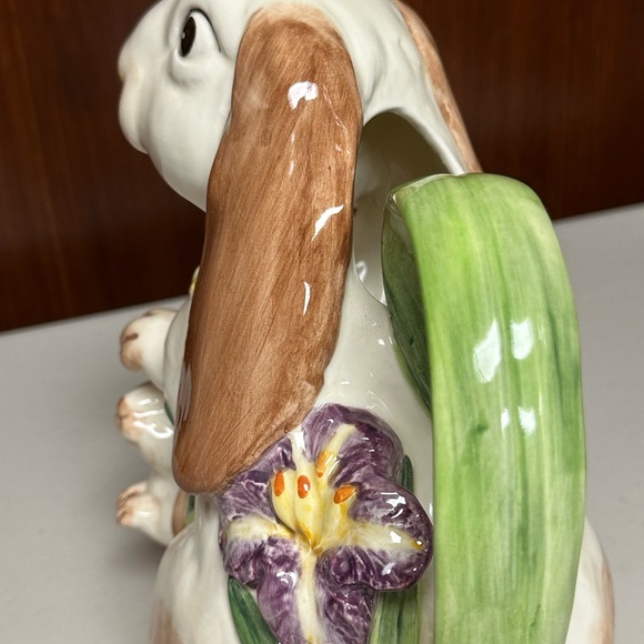 Vintage Fitz and Floyd Ceramic Serving Pitcher Bunnies shaped - Picture 6 of 16